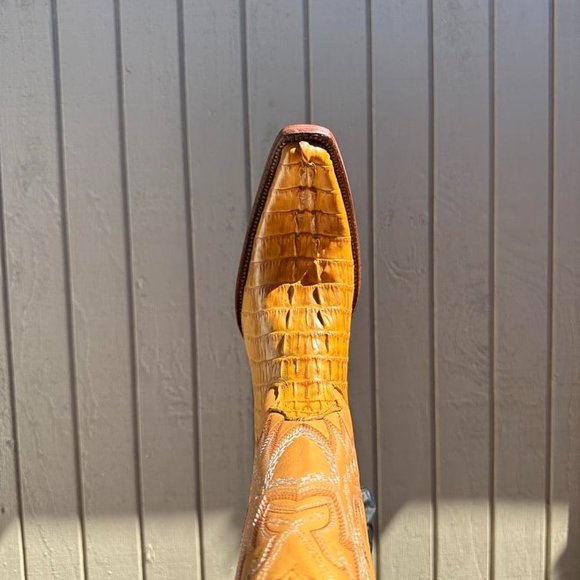 #54 Imitation Cocodrile tail Western Boot Color sand